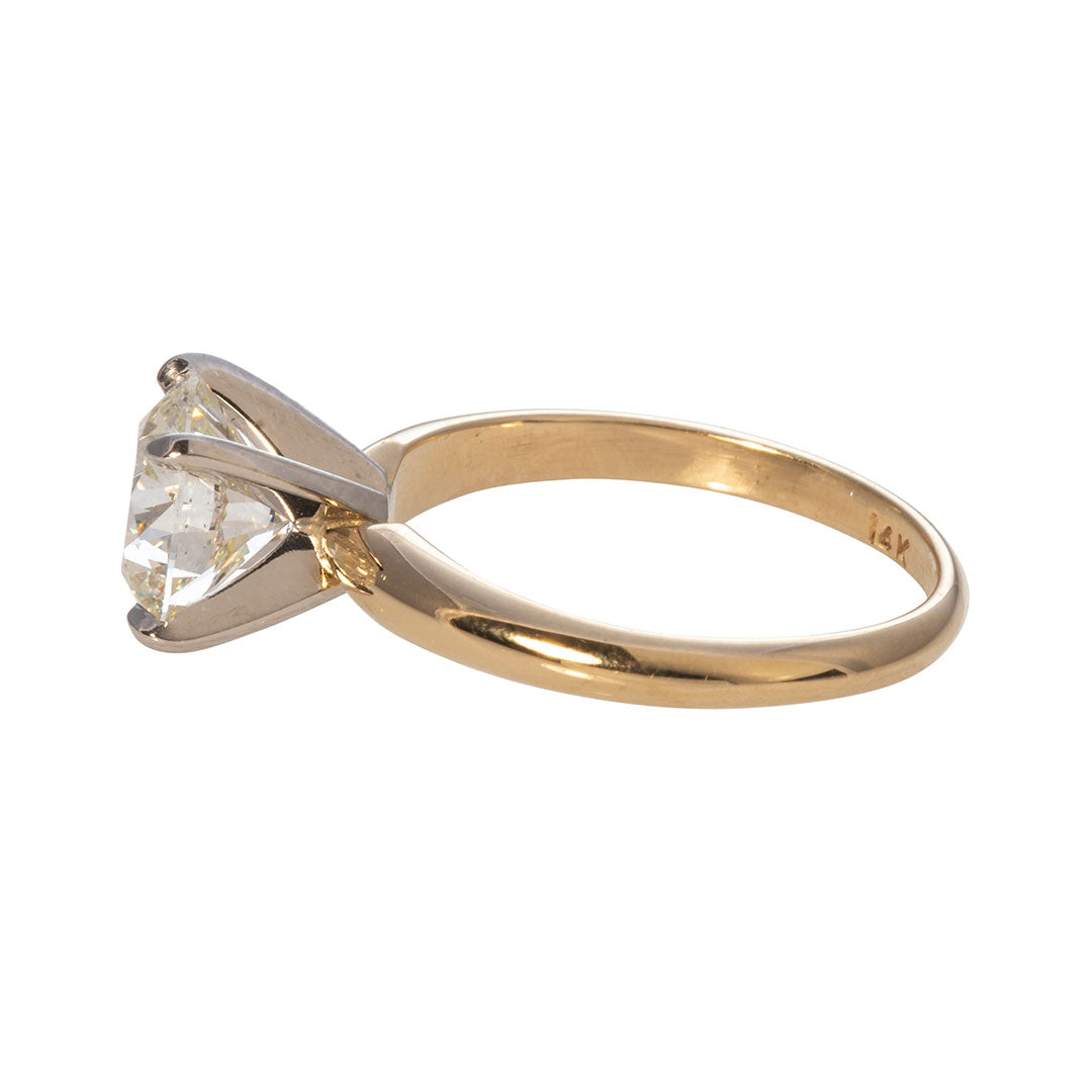 2ct Round Diamond Solitaire 14K Gold Engagement Ring