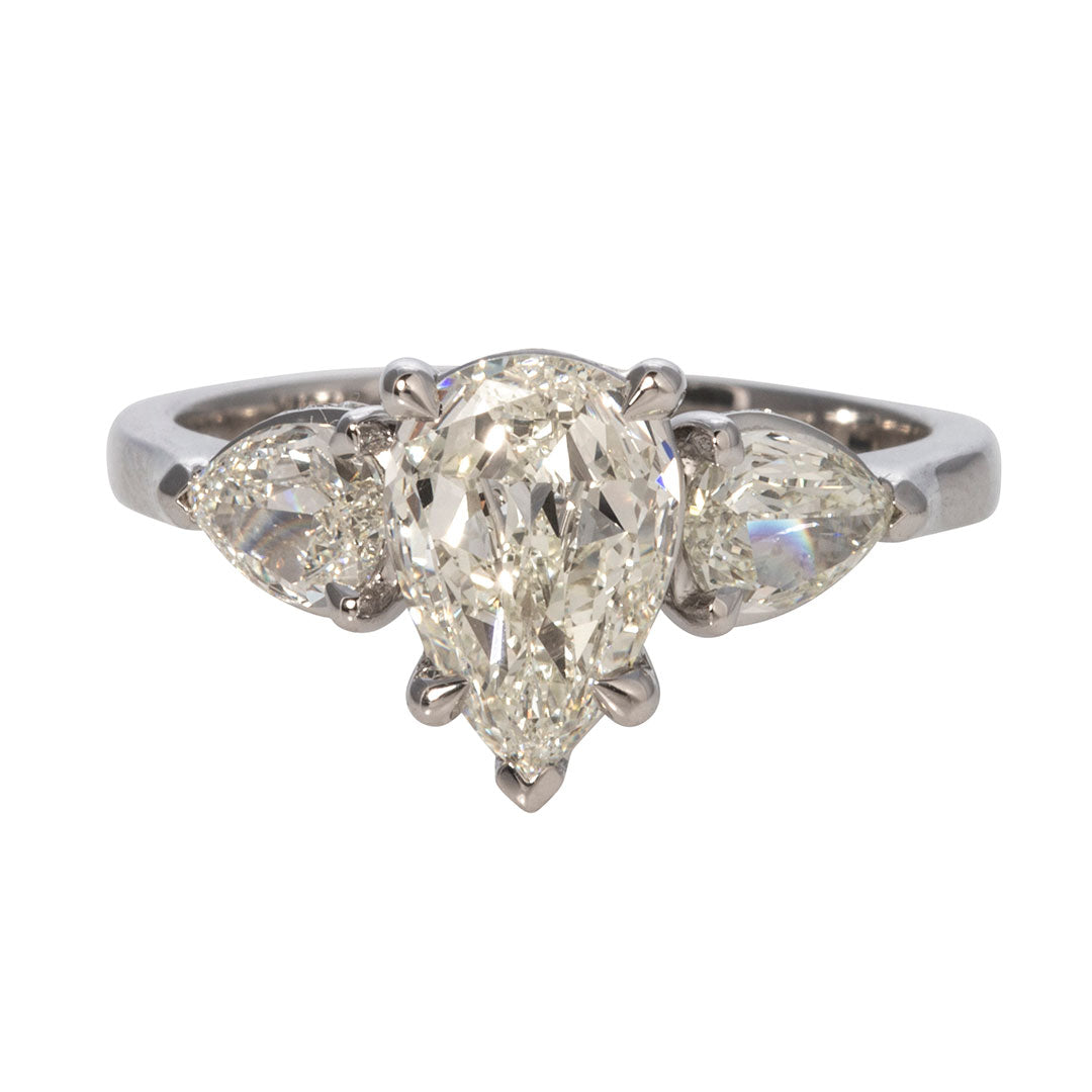 Christopher Designs L’Amour Crisscut Pear Diamond Engagement Ring