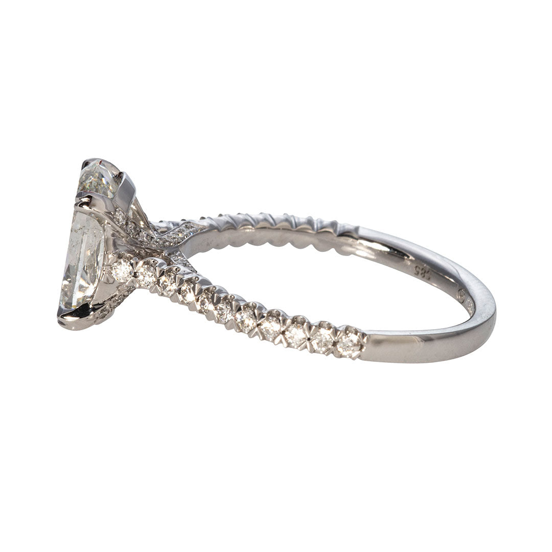 Christopher Designs L’Amour Crisscut Oval Diamond Engagement Ring