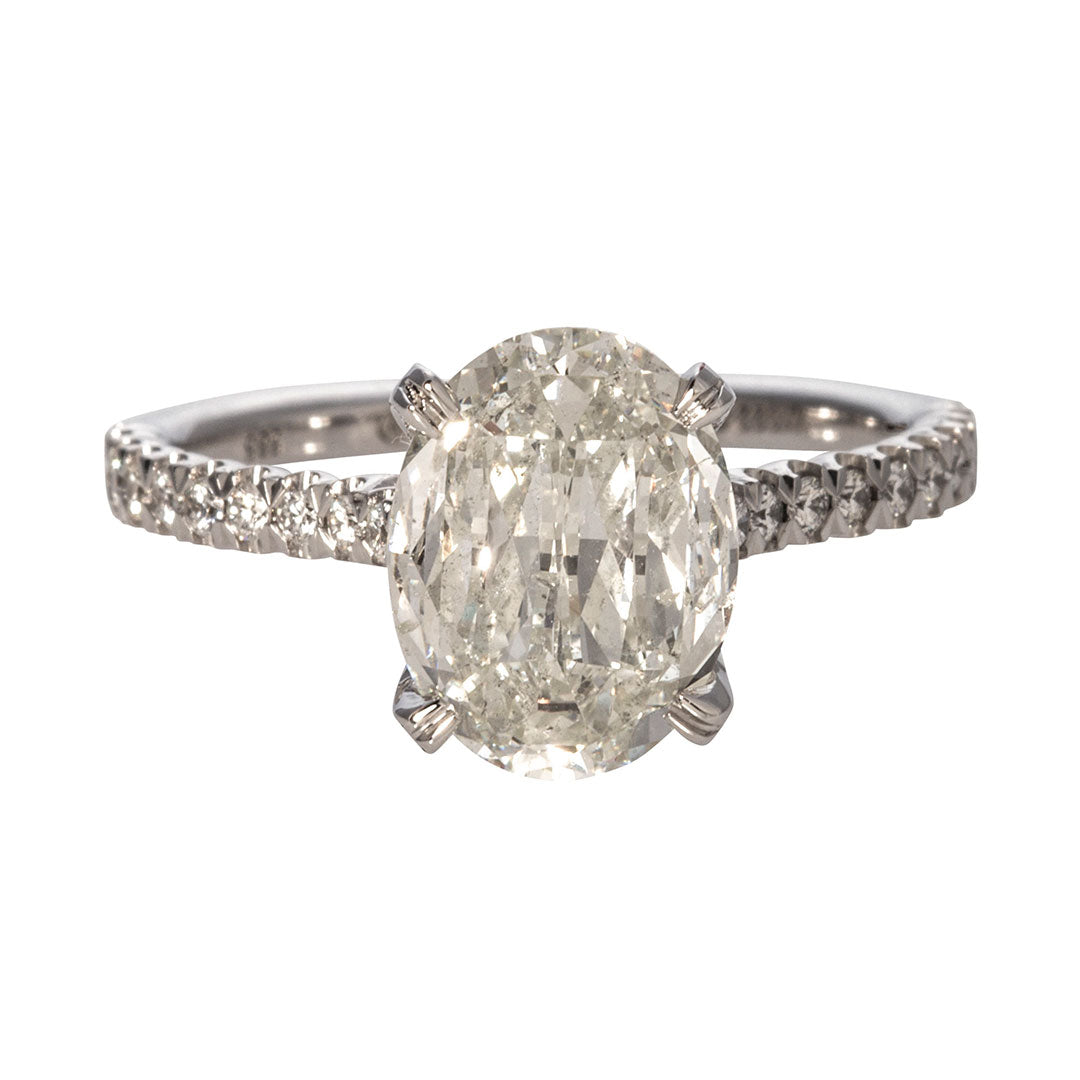 Christopher Designs L’Amour Crisscut Oval Diamond Engagement Ring