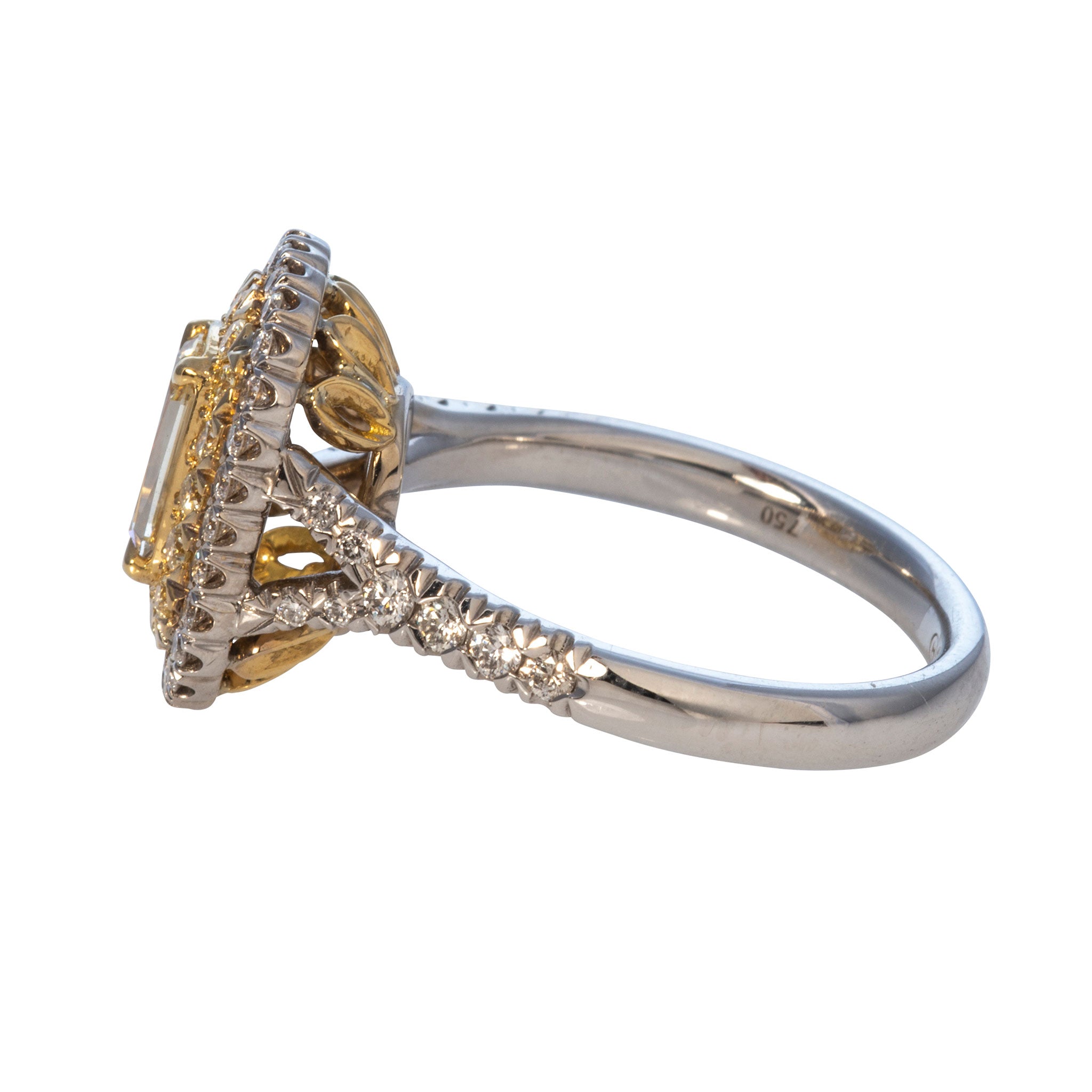 Christopher Designs L’Amour Crisscut Yellow Diamond Engagement Ring