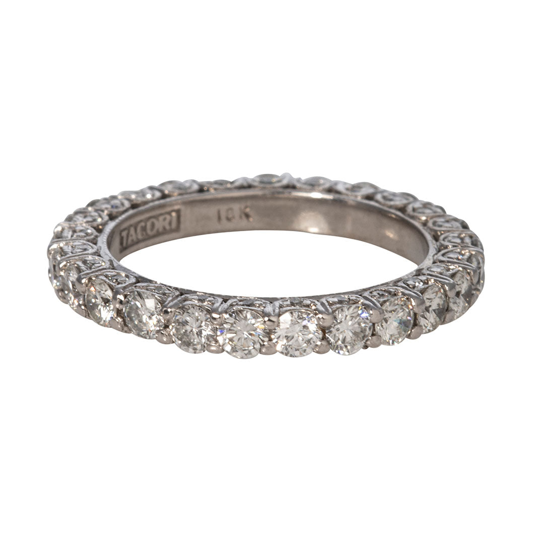 Estate 2ct Diamond 18K White Gold Eternity Band