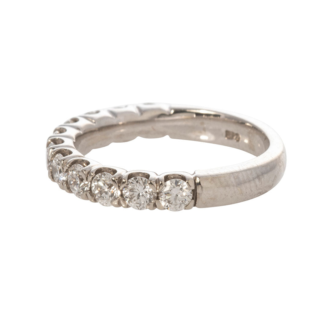 1.10ct Diamond Pavé 14K White Gold Halfway Band