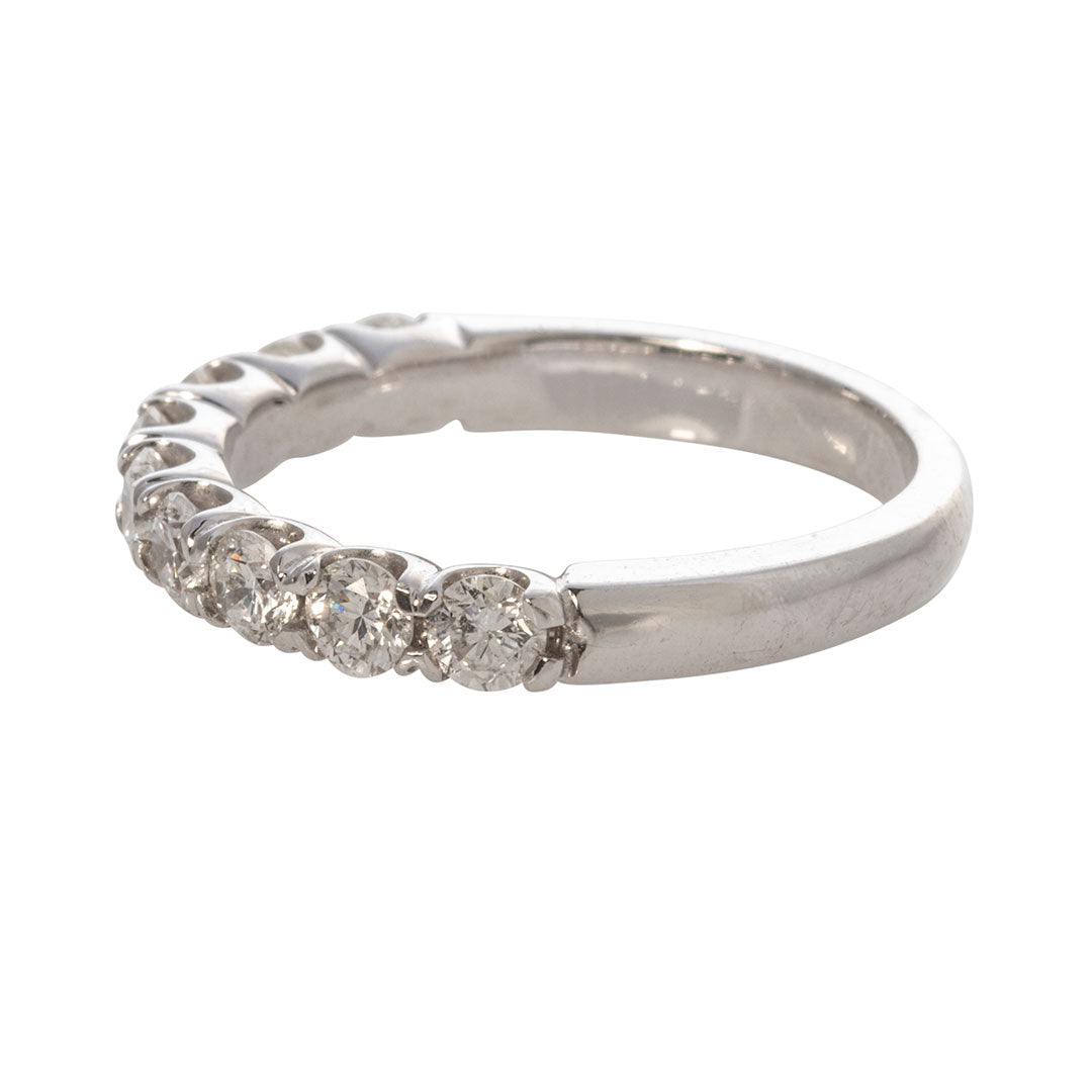 .86ct Diamond Pavé 14K White Gold Halfway Band