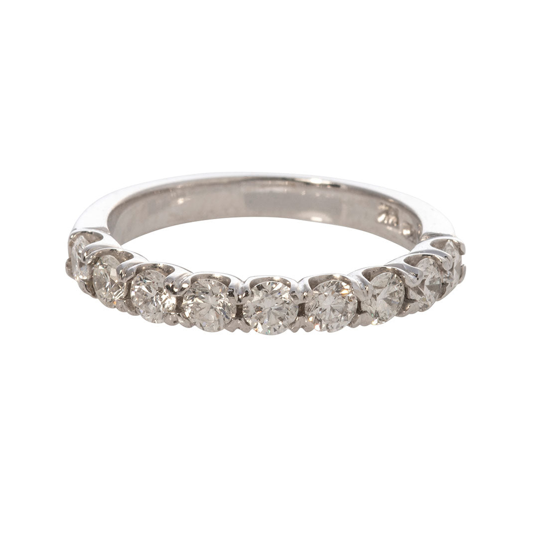 .86ct Diamond Pavé 14K White Gold Halfway Band