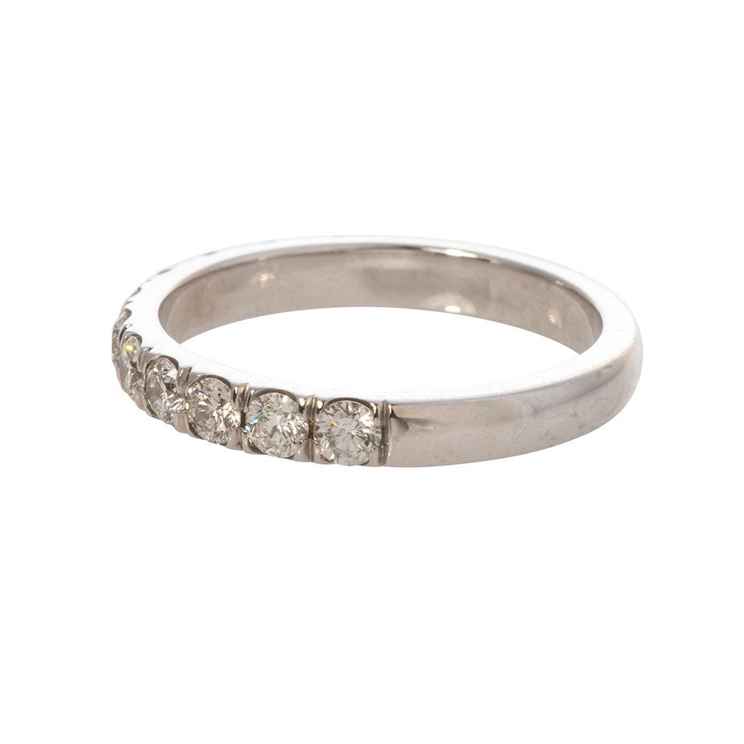 .67ct Diamond Pavé 14K White Gold Halfway Band