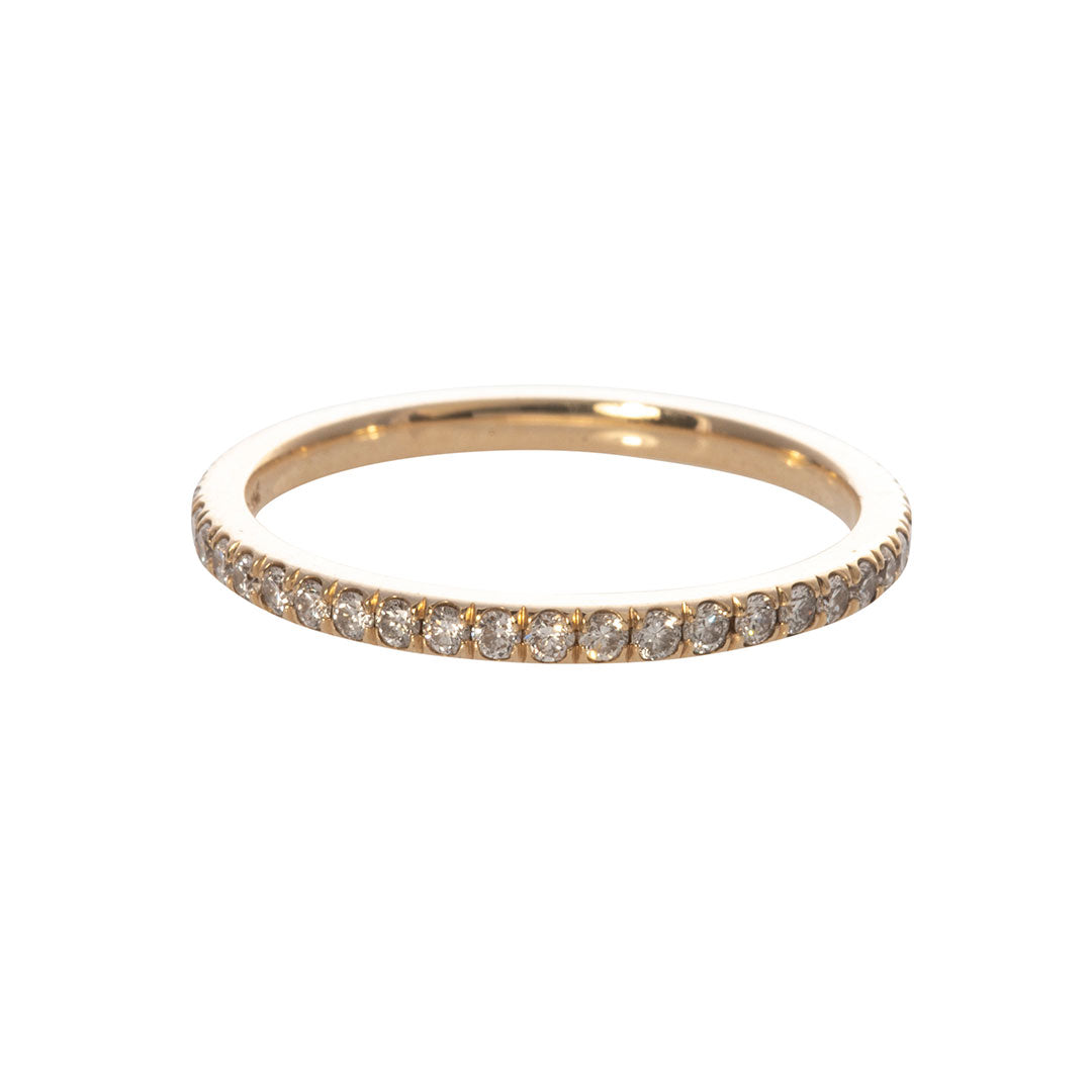 Diamond Micro Pavé 14K Yellow Gold Eternity Band