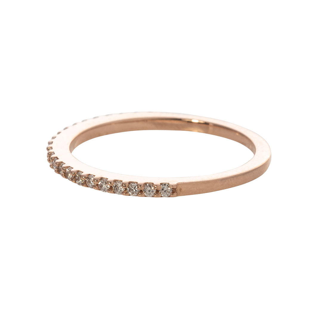 Diamond Pavé 14K Rose Gold Halfway Band