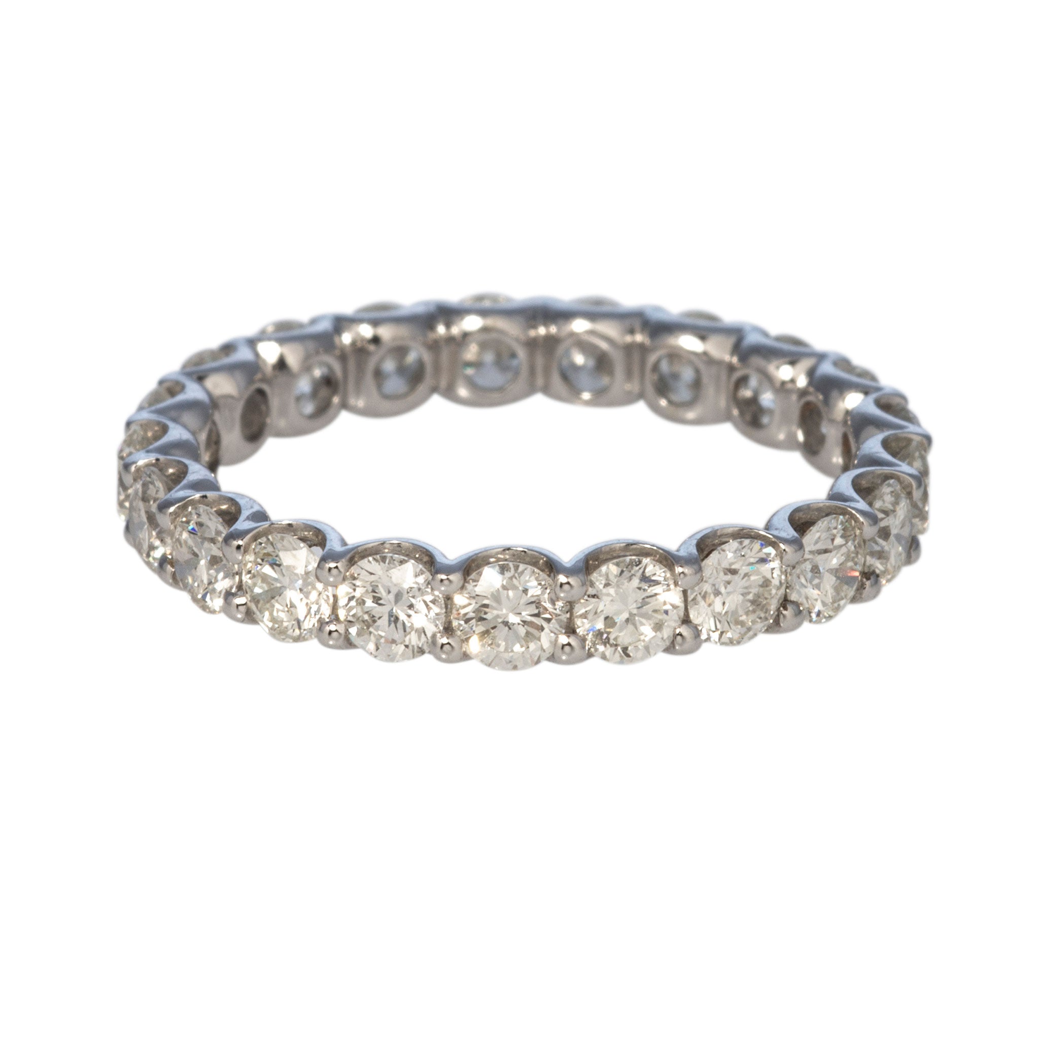 2ctw Round Diamond 14K White Gold Eternity Band