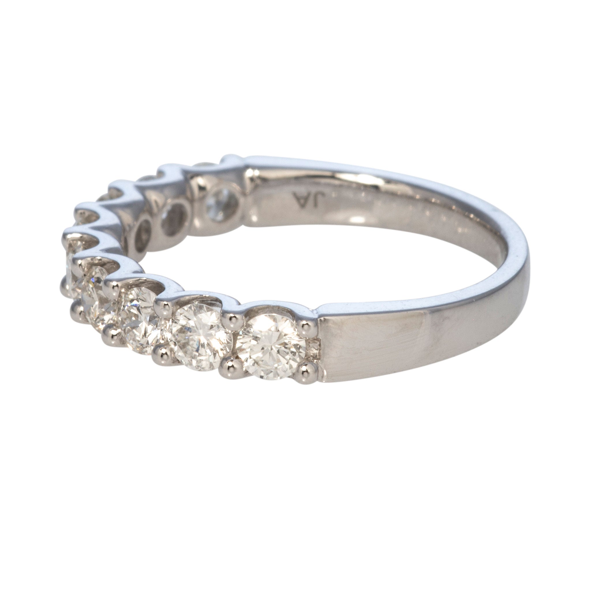 1ctw Round Diamond 9-Stone 14K White Gold Band