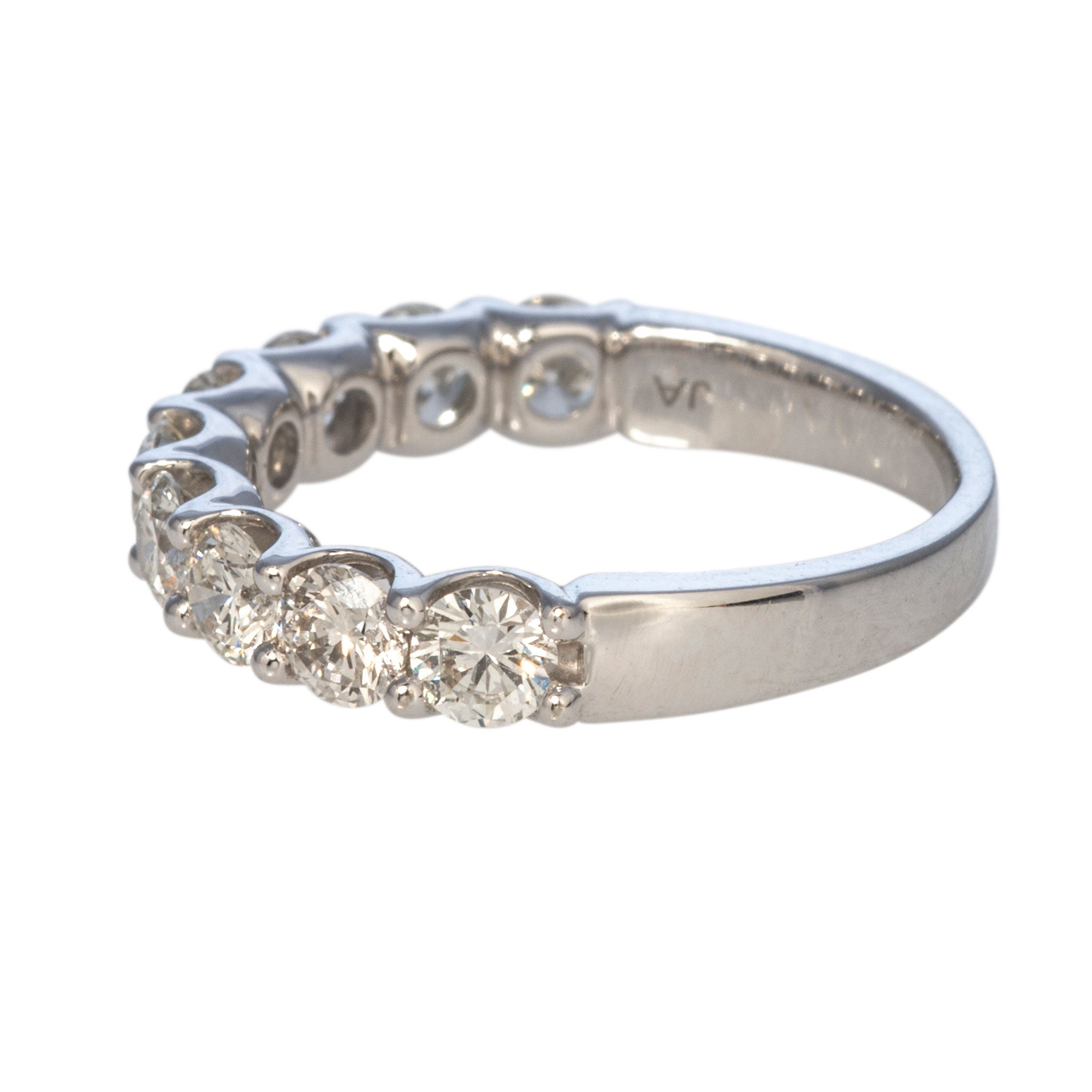 1.5ctw Round Diamond 9-Stone 14K White Gold Band