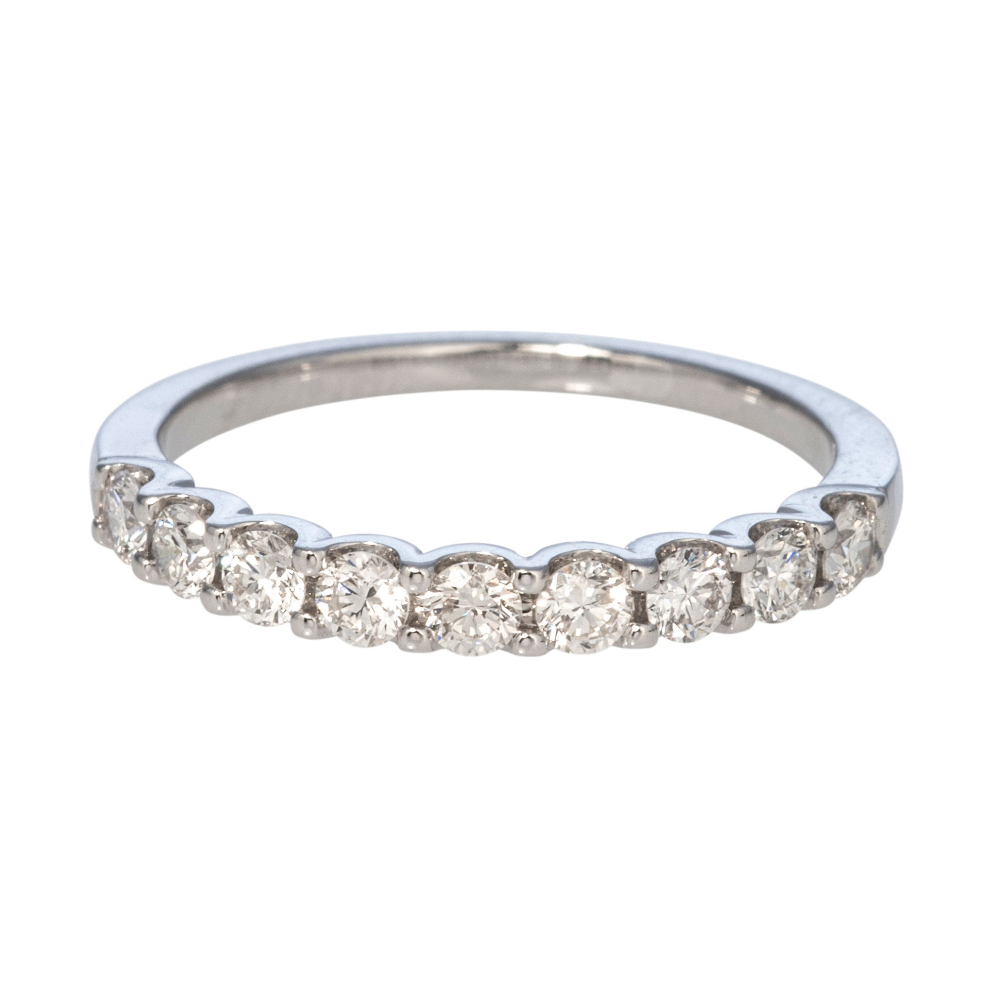 .50ctw Round Diamond 9-Stone 14K White Gold Band