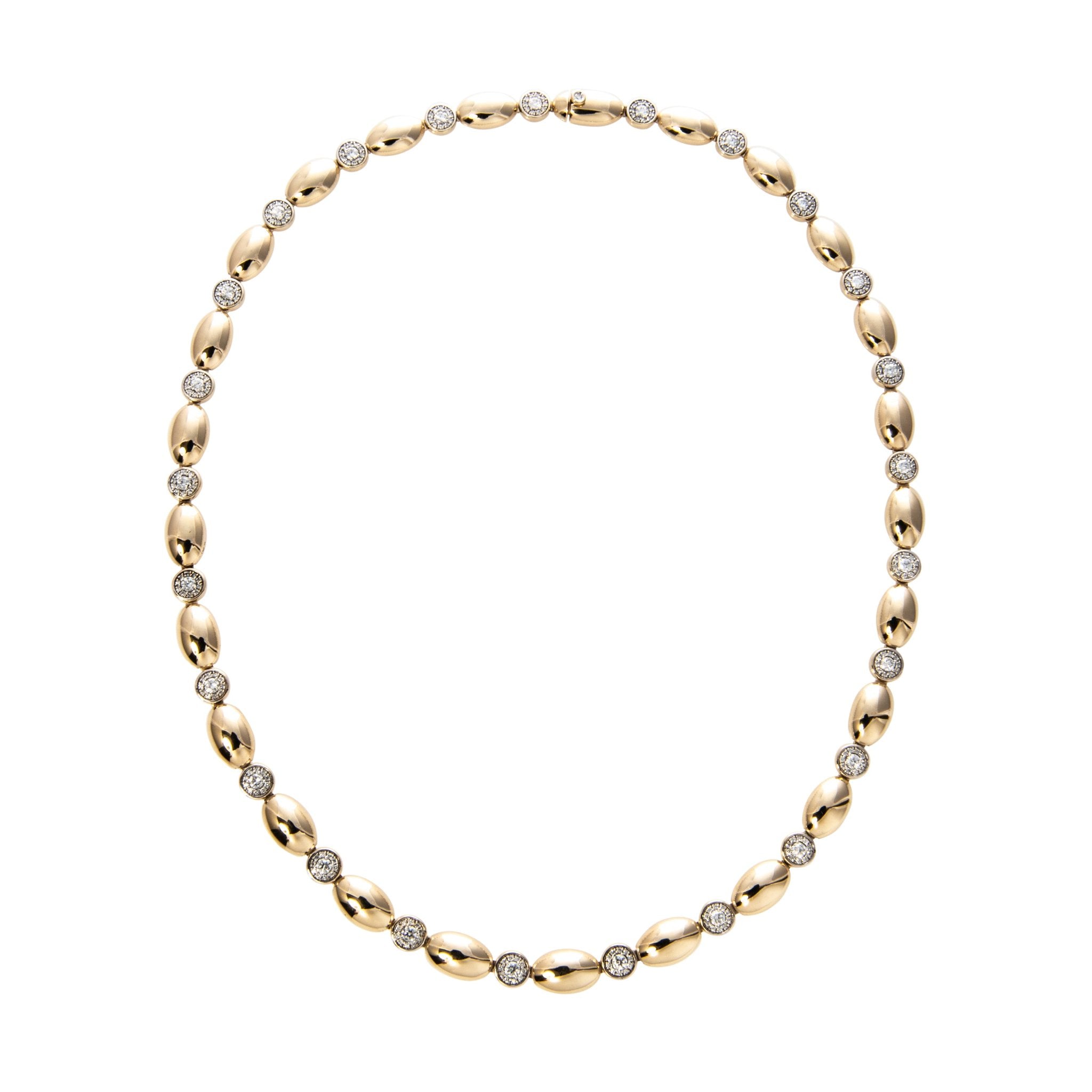 The Mary Collection Pavé Diamond Station Line Necklace