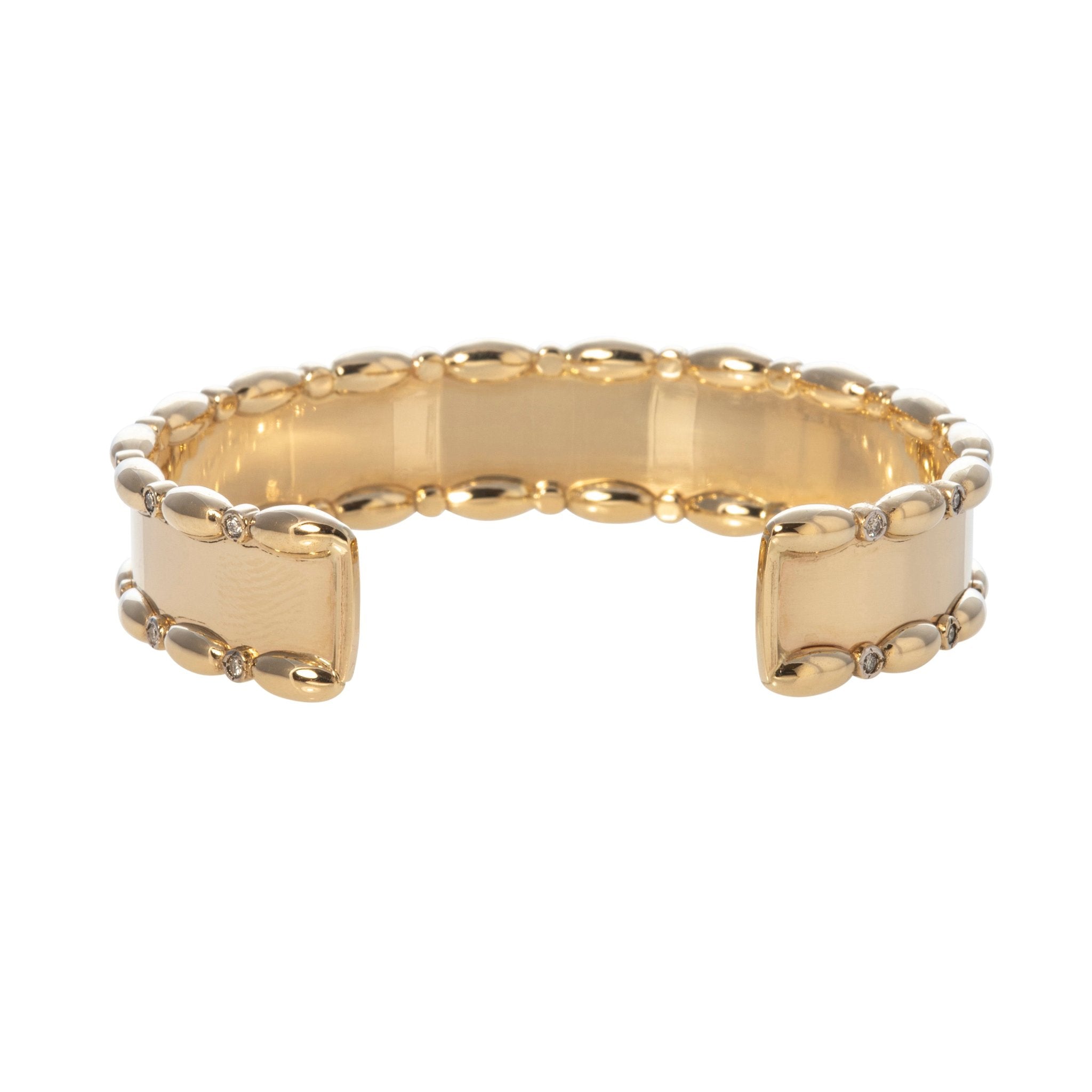 The Mary Diamond Polished Oval Cuff Bracelet