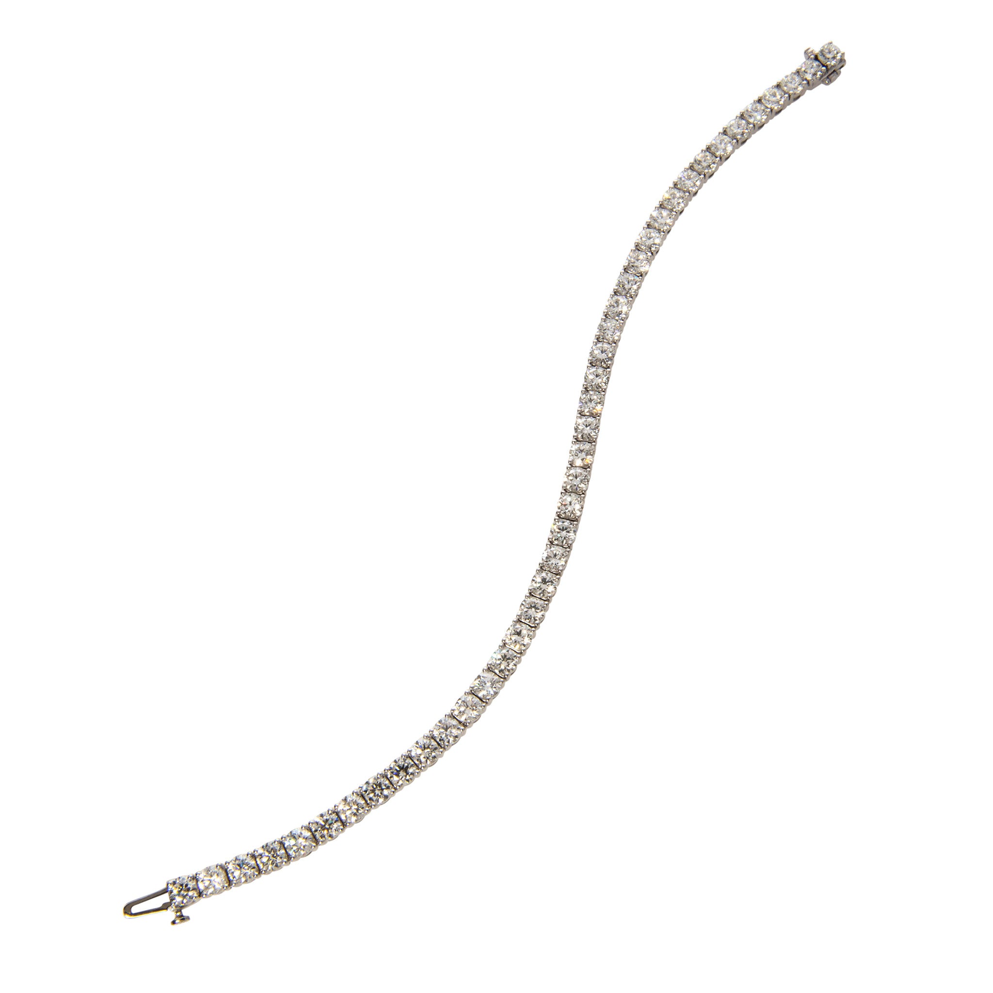 9.86ctw Diamond 18K White Gold Tennis Bracelet