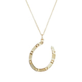 Jane Win Lucky Horseshoe Pendant Necklace