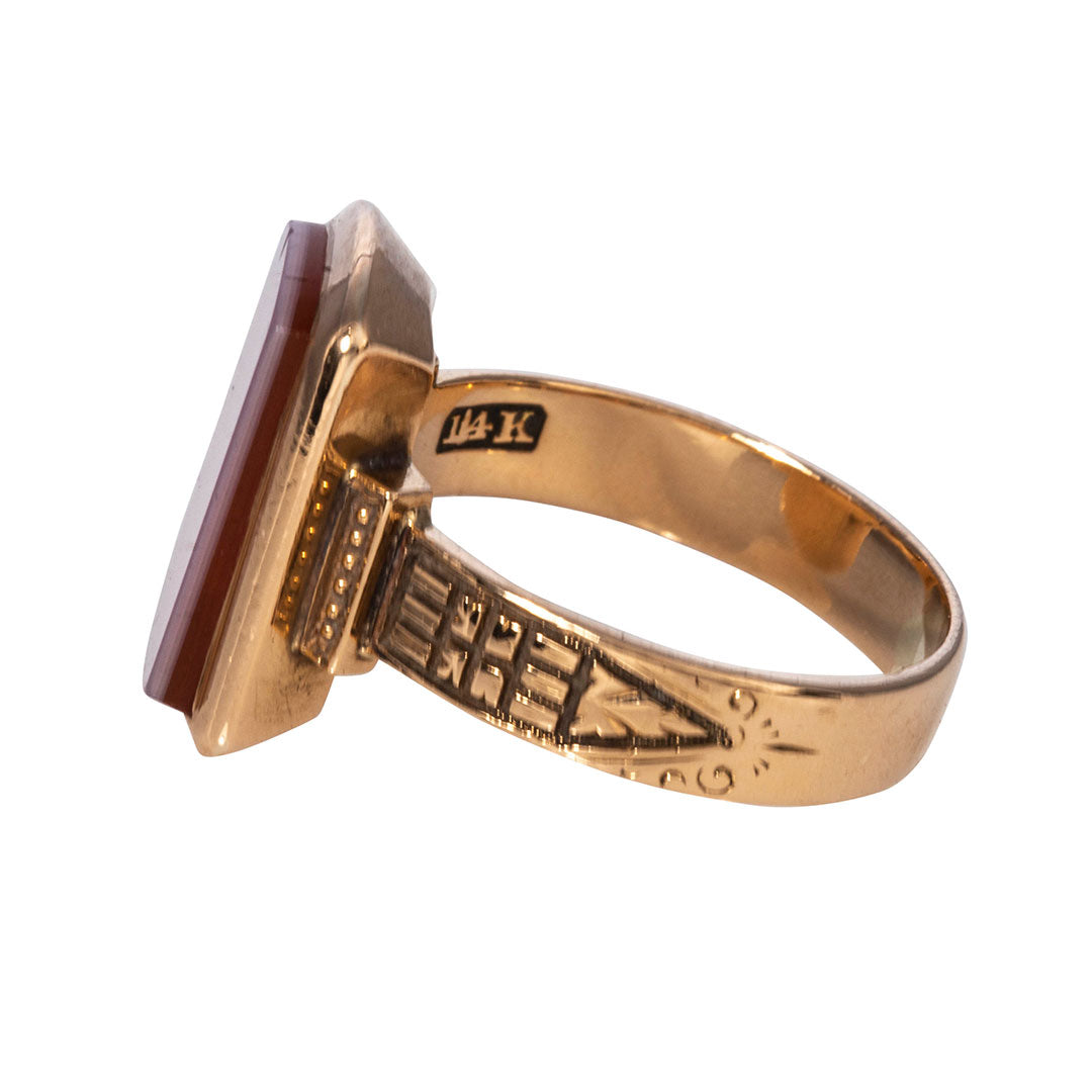 Victorian Carnelian 14K Gold Signet Ring