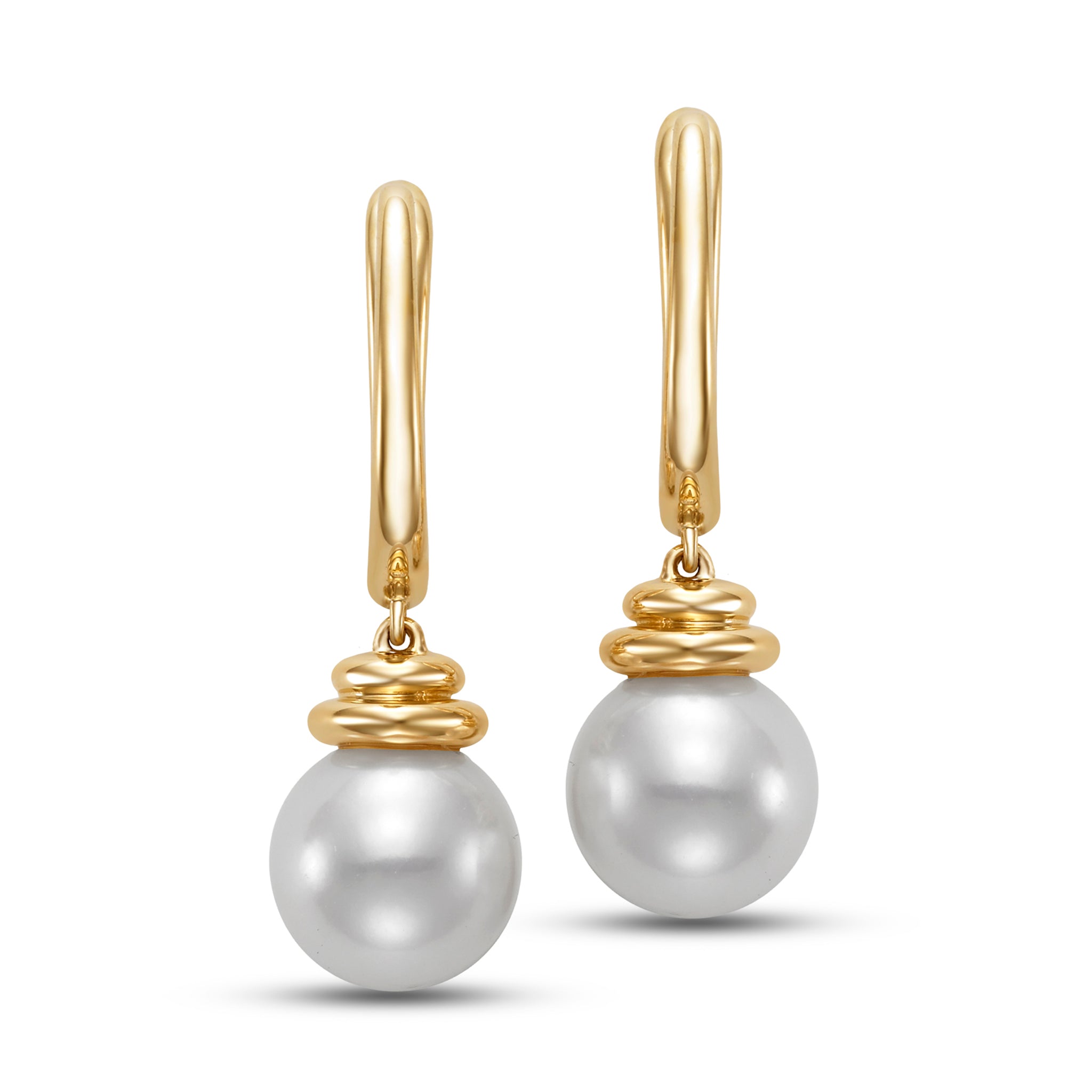 Freshwater Pearl 14K Yellow Gold Drop Earrings