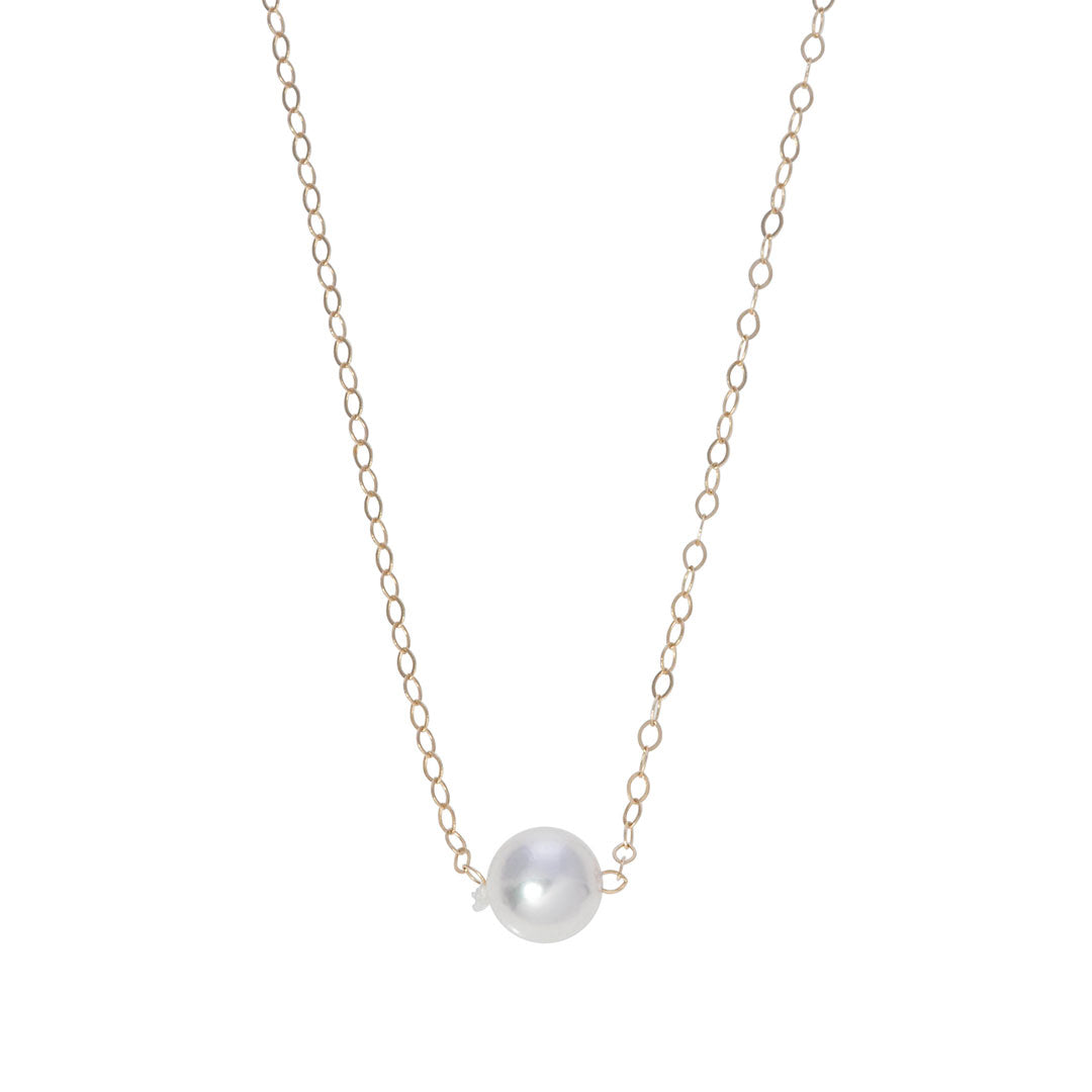 Single Pearl 14K Gold Start Her Necklace