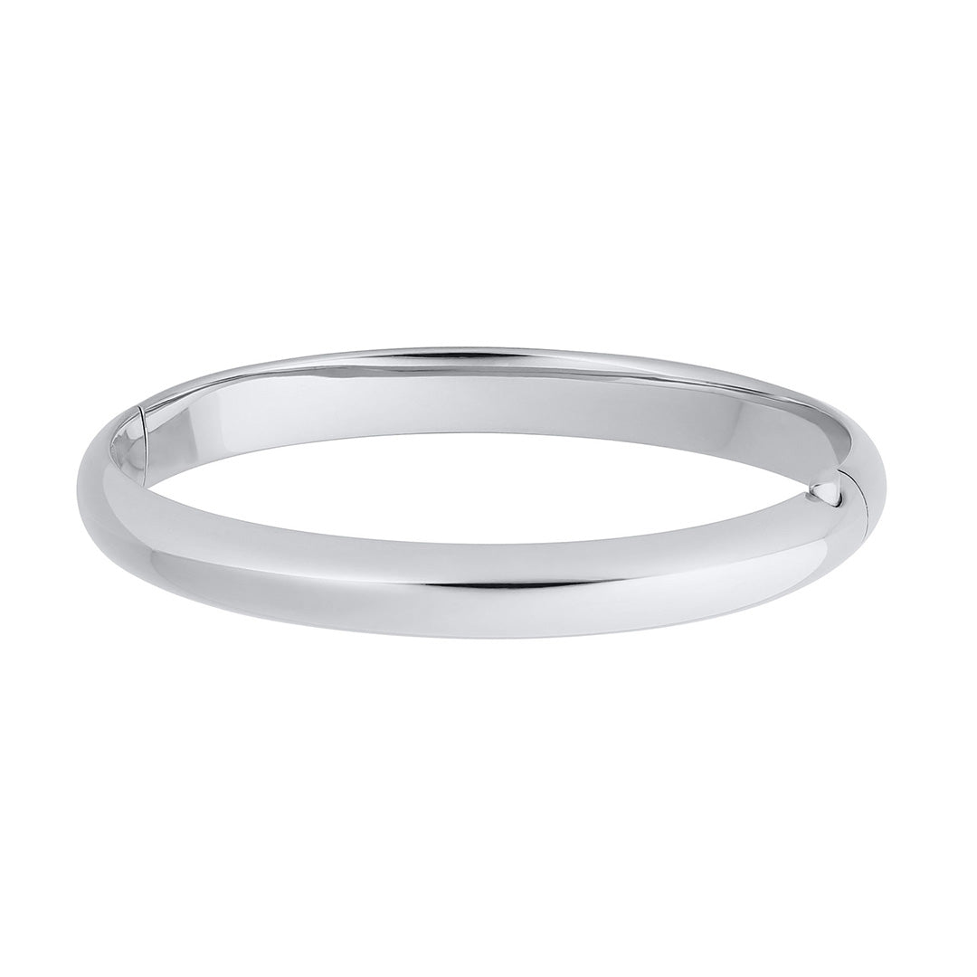 Adult Sterling Silver Plain 8mm Bangle