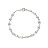 Silver Plated Charleston Rice Bead Bracelet