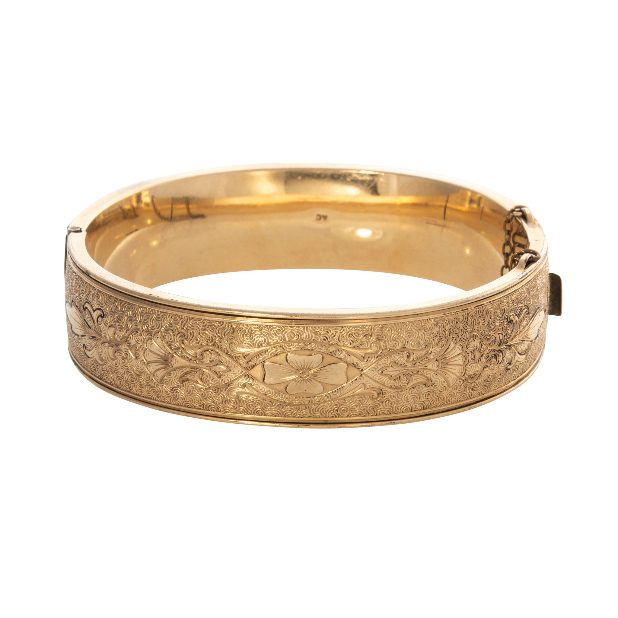 Victorian Taille d’Epargné Gold-Filled Bangle