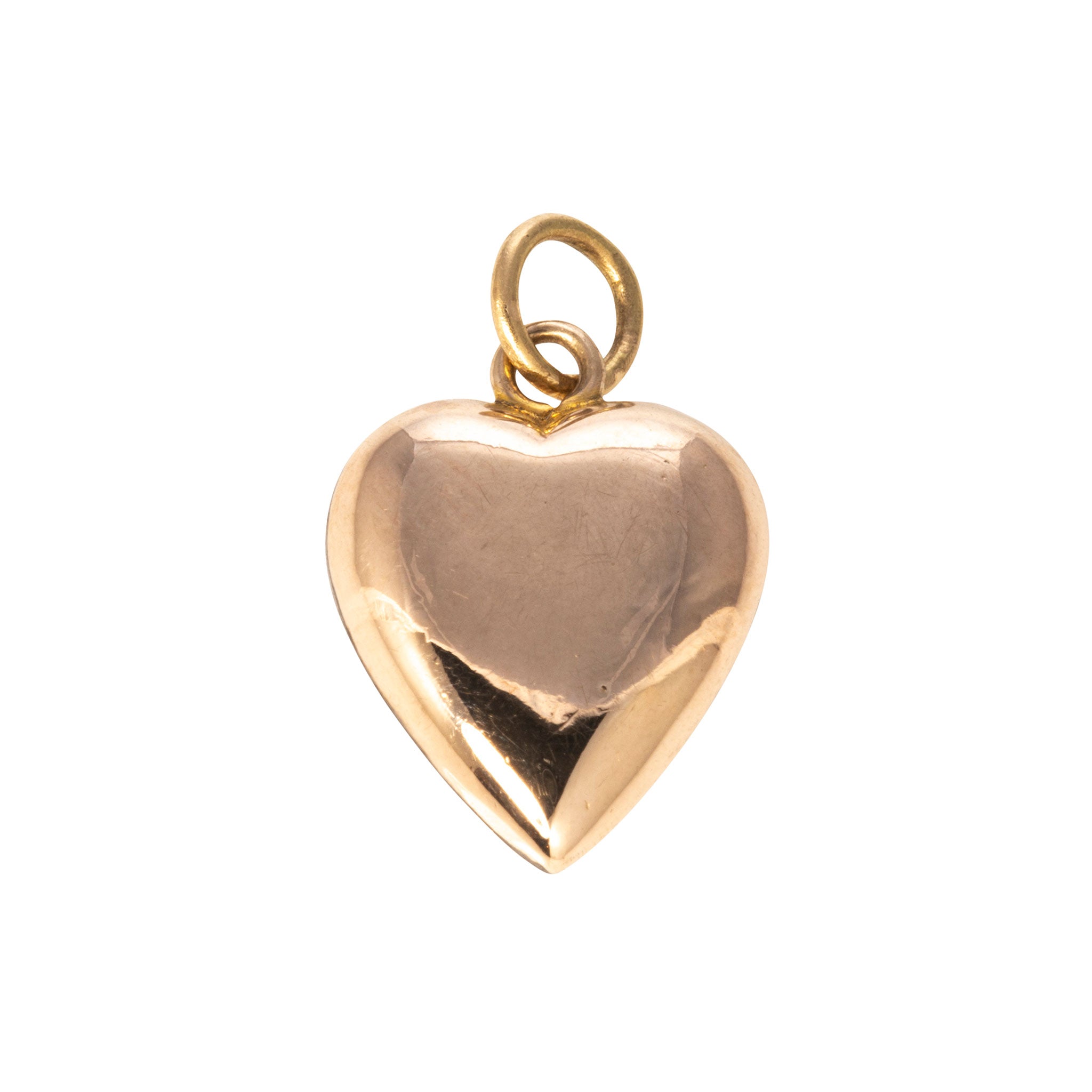 Vintage 15K Gold Puffed Heart Charm