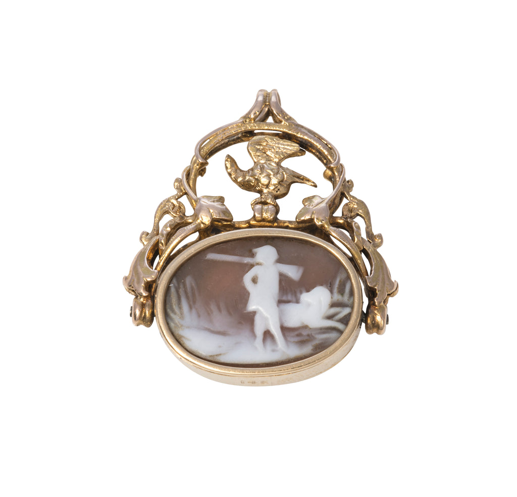 Victorian Cameo Swivel Wax Seal Fob