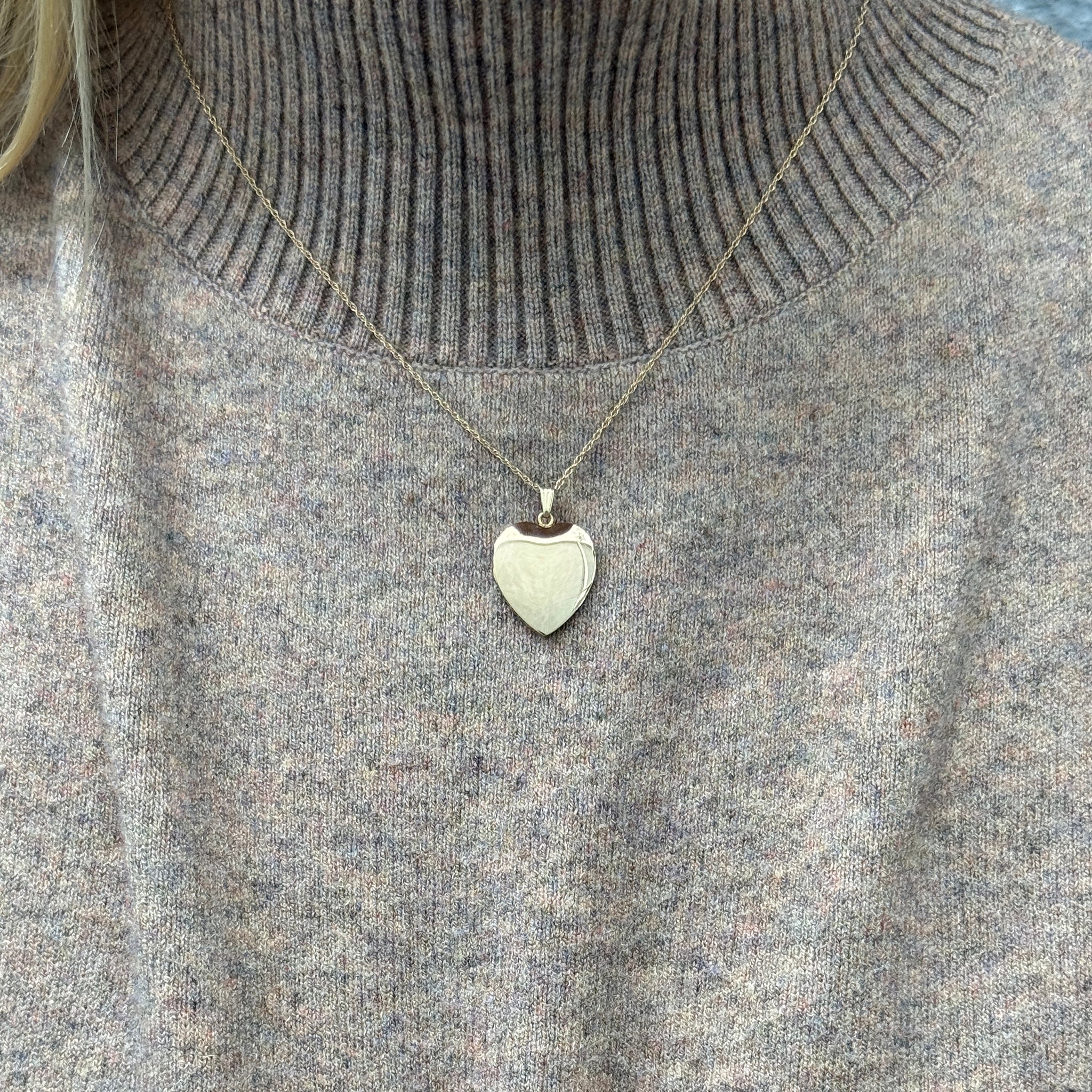 Vintage Gold-Filled Heart Locket Pendant Necklace