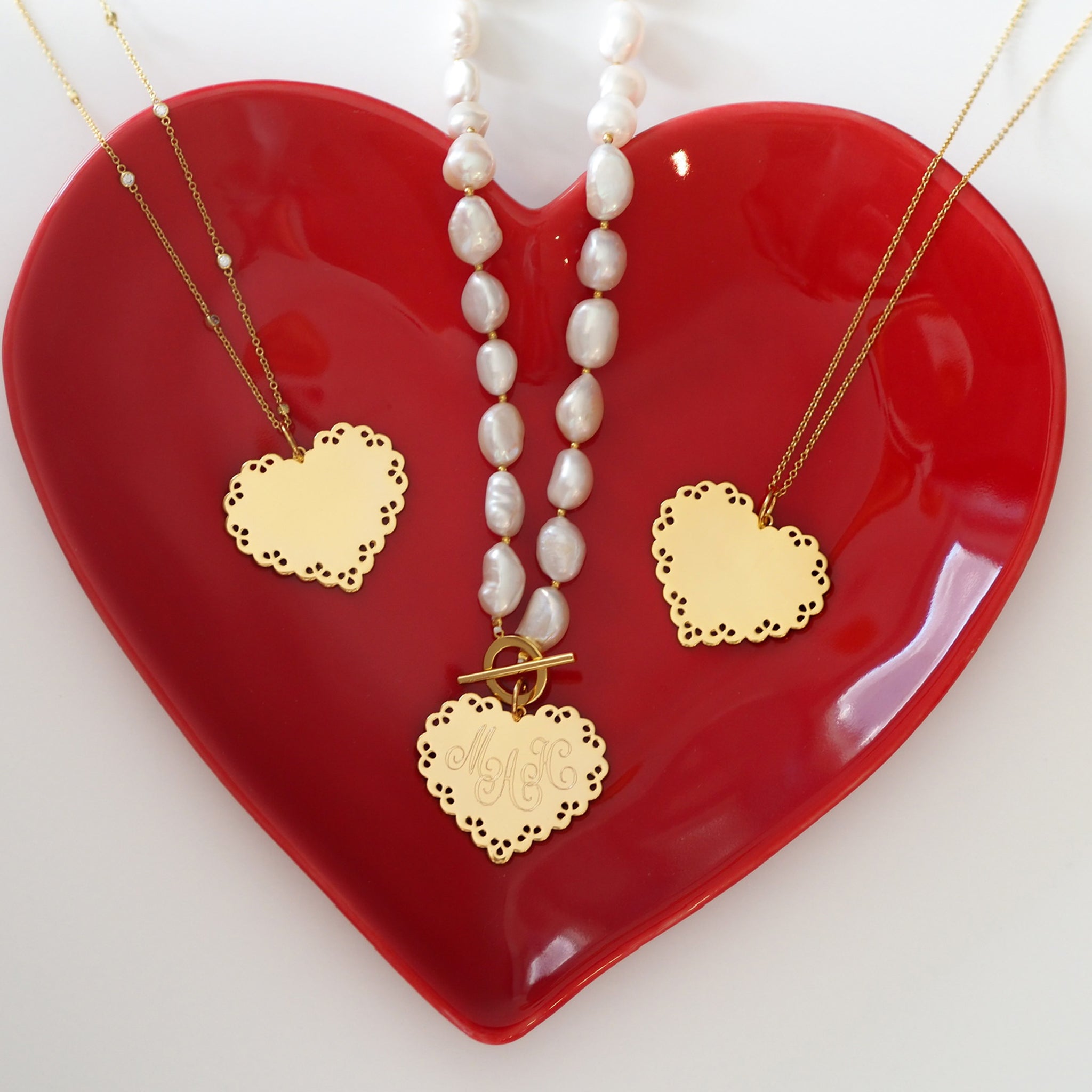 Goldbug Lace Heart Pendant