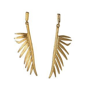 Goldbug Palmetto Frond Drop Earrings