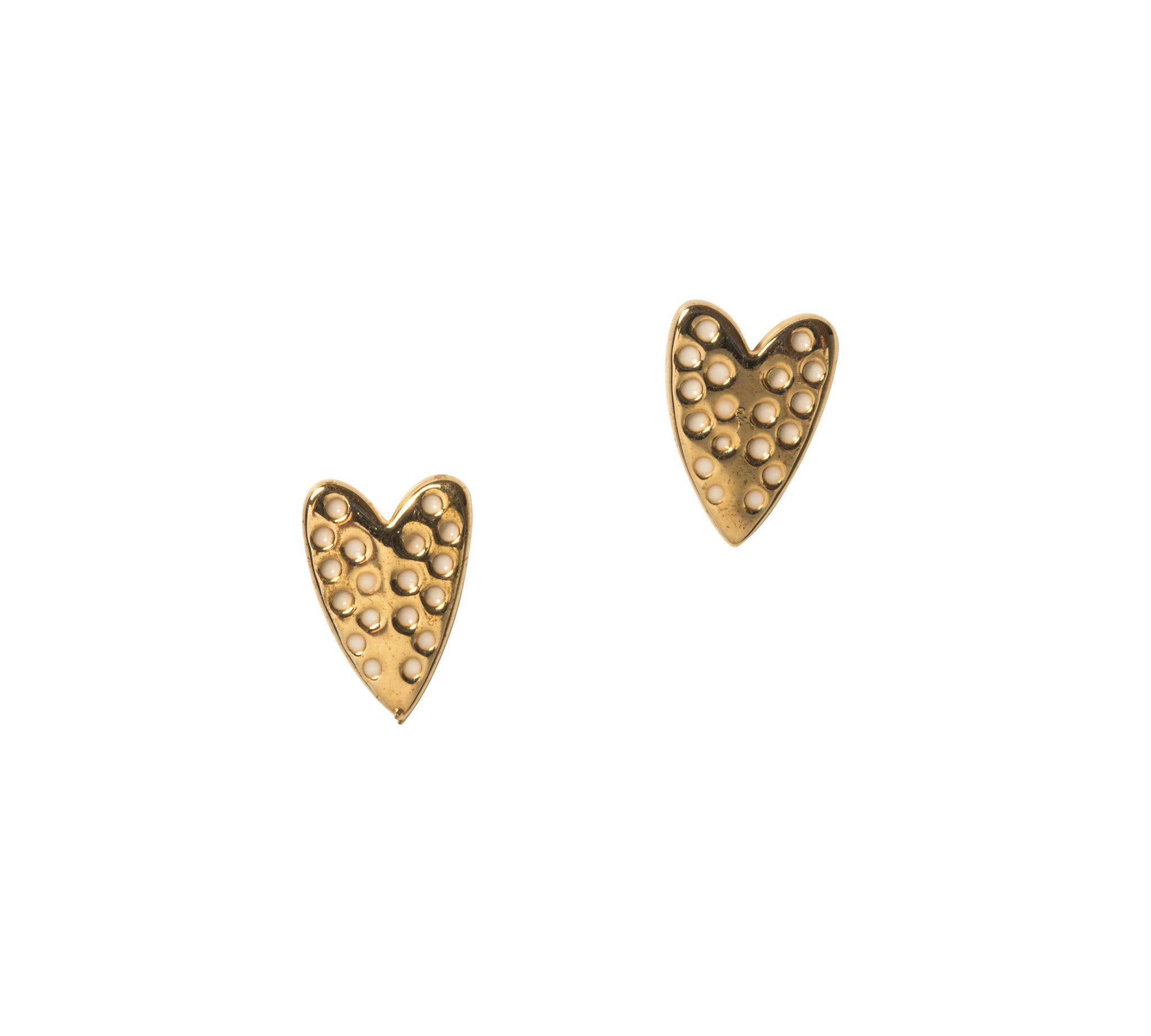 Goldbug Love On Top Heart Stud Earrings