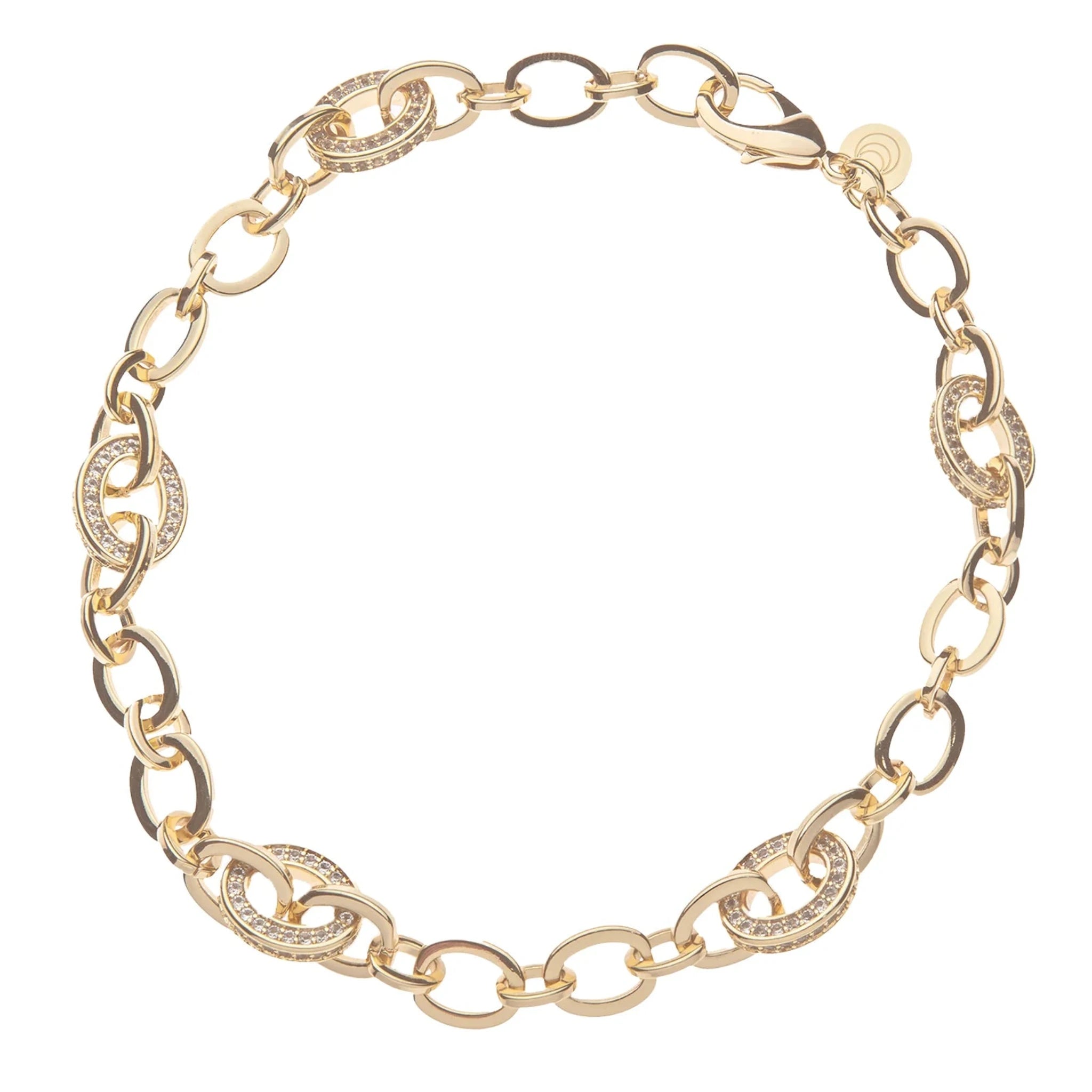 Jane Win Embellished Chunky Link Chain Necklace