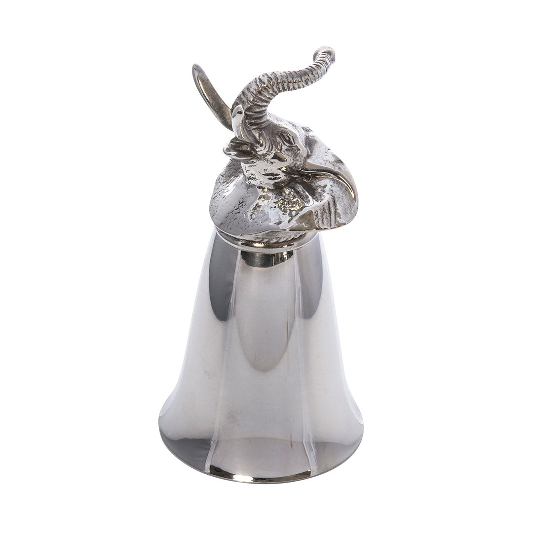 Pewter Elephant Stirrup Cup Jigger 2.5oz