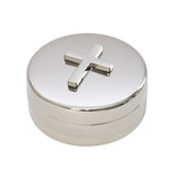 Silver Plated Round Cross Box