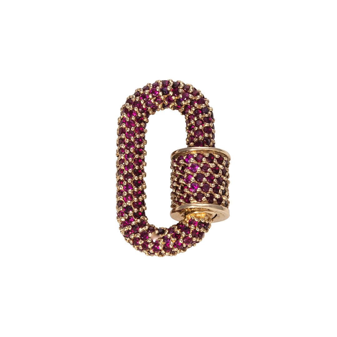 Marla Aaron 14K Gold Ruby Allstone Chubby Baby Lock