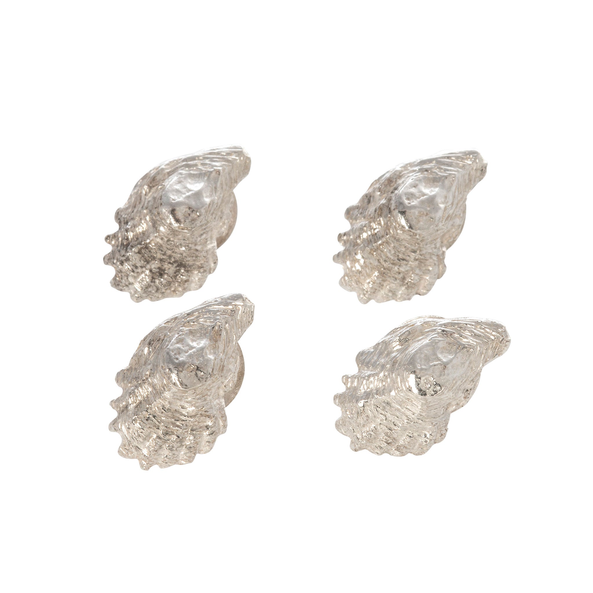 Sterling Silver Oyster Shell Dress Studs