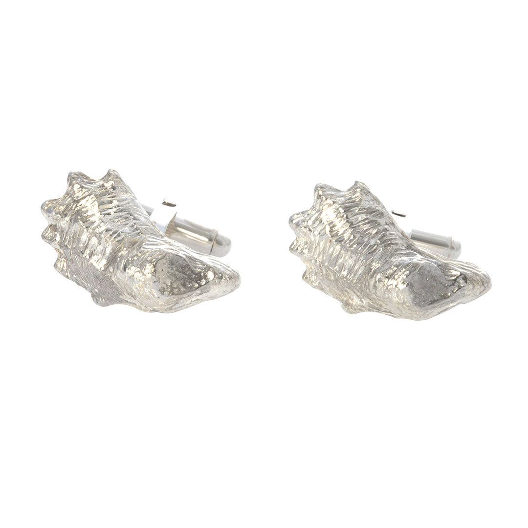 Sterling Silver Oyster Shell Cufflinks