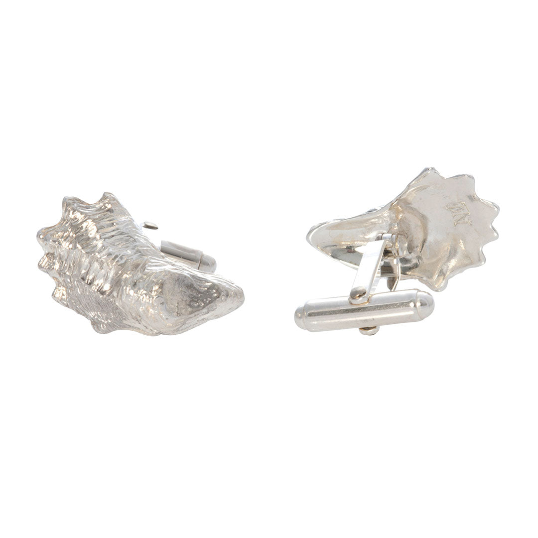 Sterling Silver Oyster Shell Cufflinks