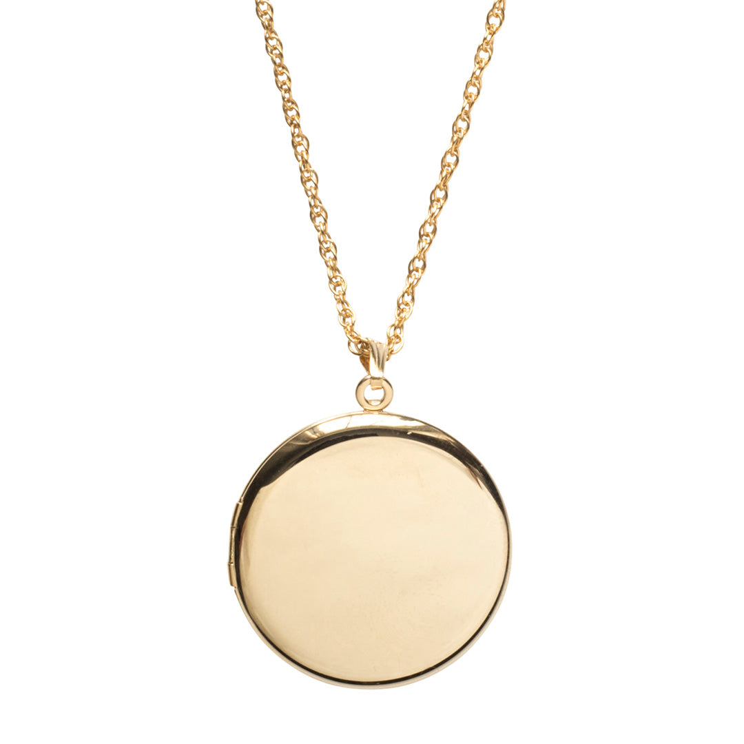 Adult 14K Gold Filled 33mm Round Locket Necklace