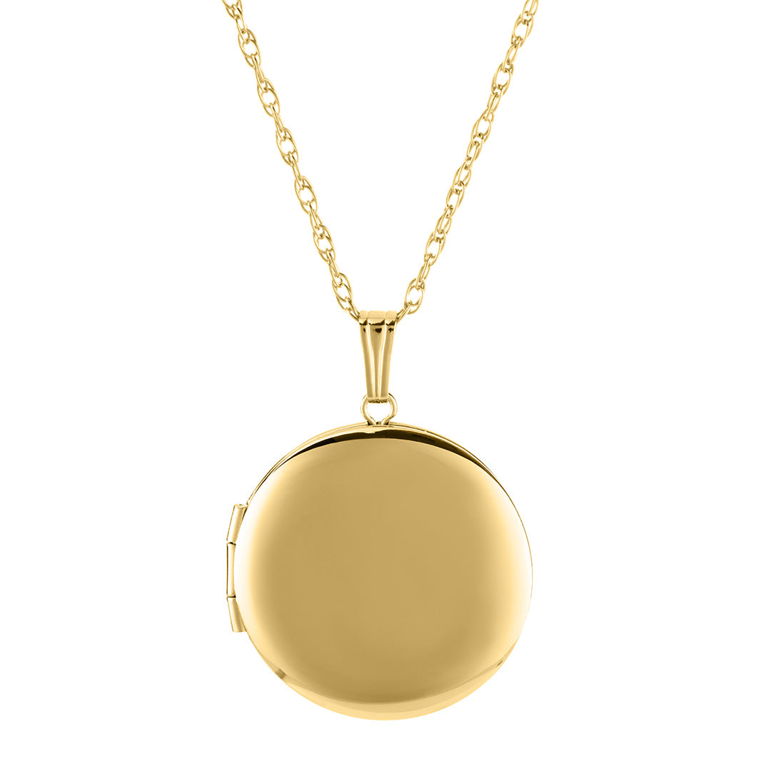 Adult 14K Gold Filled 33mm Round Locket Necklace