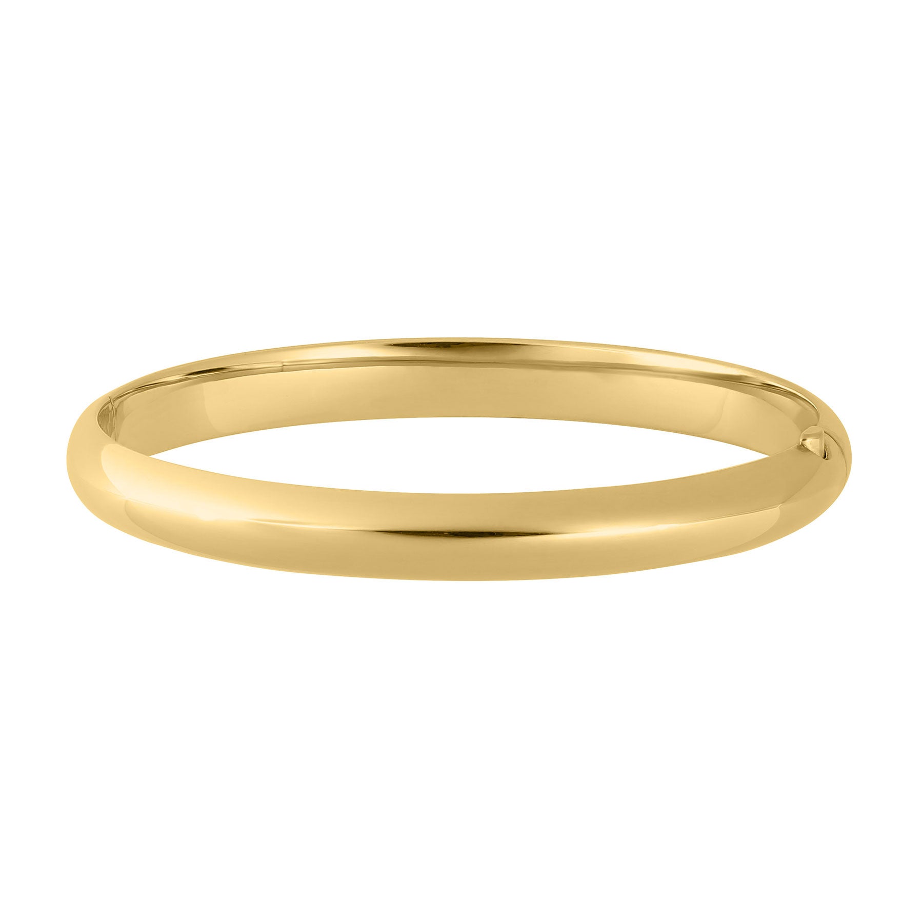 Adult 14K Gold Filled Plain 8mm Large Bangle