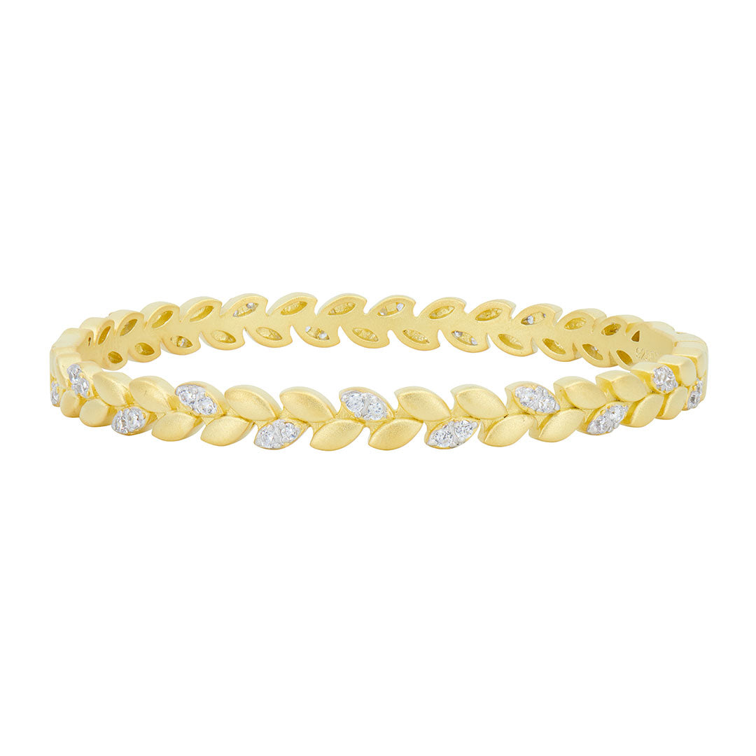 Freida Rothman Sparkling Petals Hinge Bangle