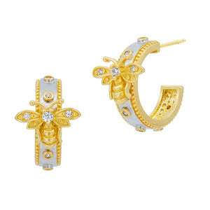 Freida Rothman Wings of Hope Hoop Earrings