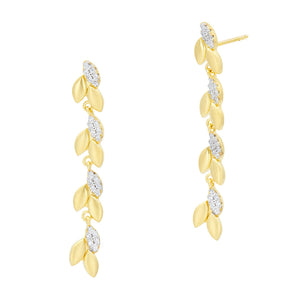 Freida Rothman Sparkling Petals Linear Earrings