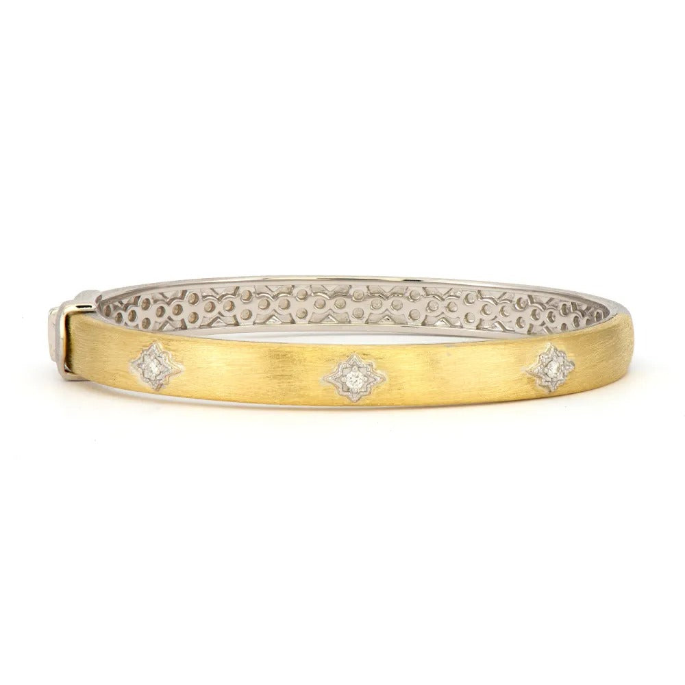 Jude Frances Moroccan Star Diamond Wide Bangle