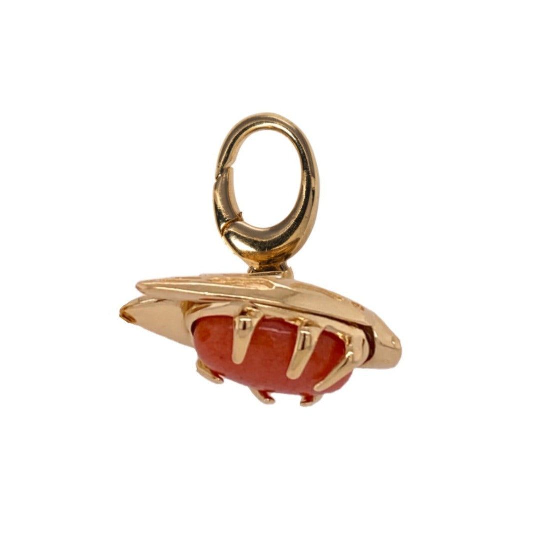 Goldbug Coral Bug Fob Pendant Necklace