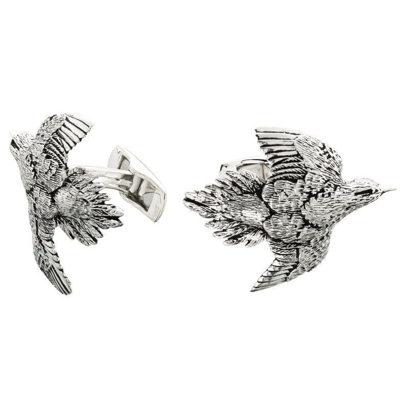 Grainger McKoy Sterling Silver Dove Cufflinks