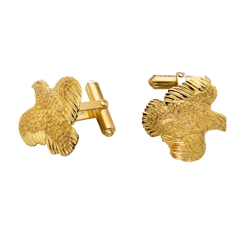 Grainger McKoy 14K Gold Quail Cufflinks