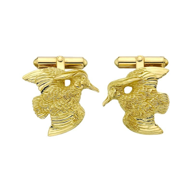 Grainger McKoy 14K Yellow Gold Wood Duck Cufflinks